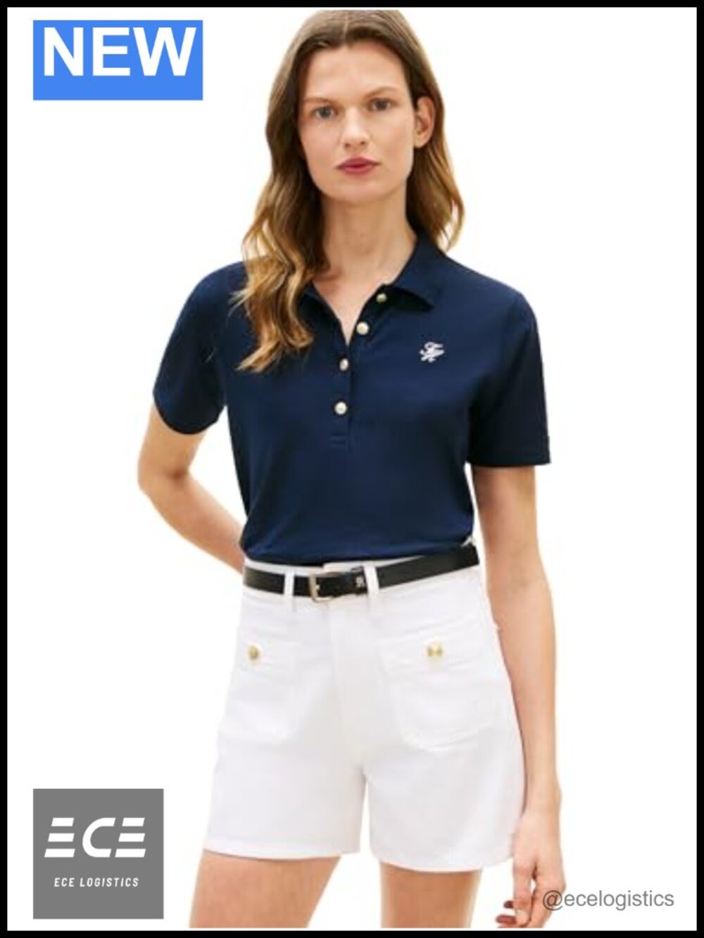 Cotton Pique Short Sleeve Polo Shirt Regular Fit Stretch Collared
